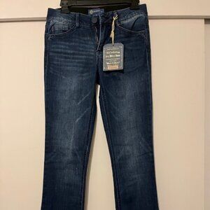 NEW DEMOCRACY high rise boot jeans in dark linen Size 4 NWT